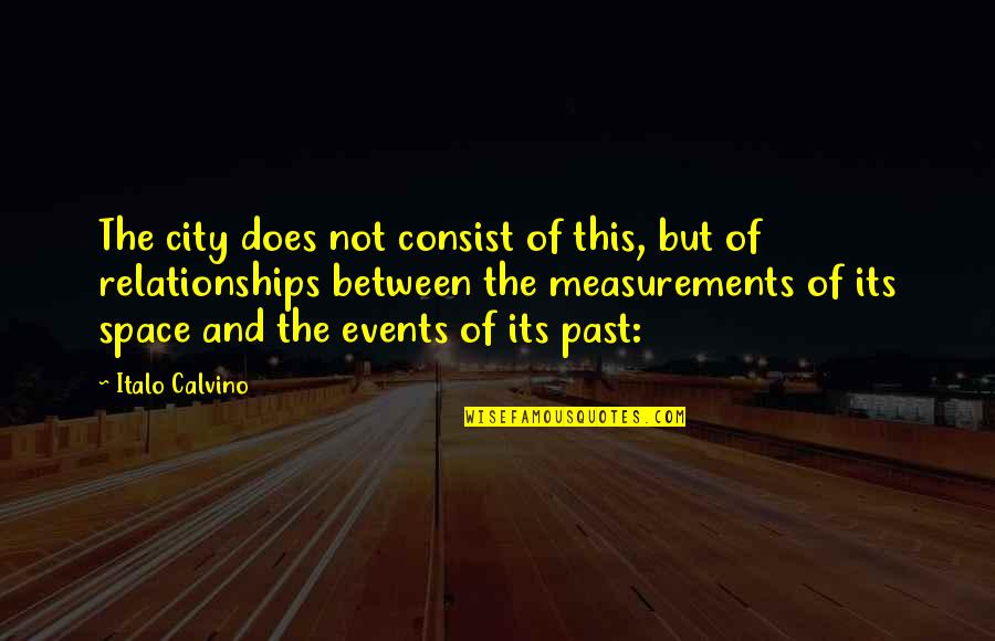 Past Relationships Quotes By Italo Calvino: The city does not consist of this, but Past Relationships Quotes By Italo Calvino: The city does not consist of this, but