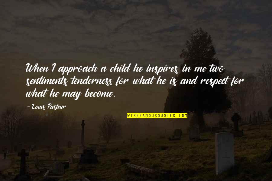 Pasteur Quotes By Louis Pasteur: When I approach a child he inspires in