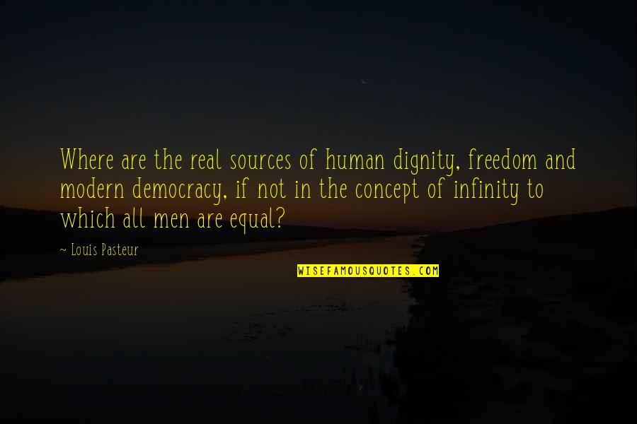 Pasteur Quotes By Louis Pasteur: Where are the real sources of human dignity,