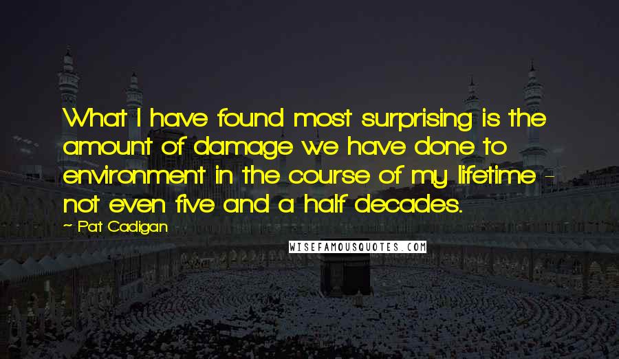 Pat Cadigan quotes: What I have found most surprising is the amount of damage we have done to environment in the course of my lifetime - not even five and a half decades.