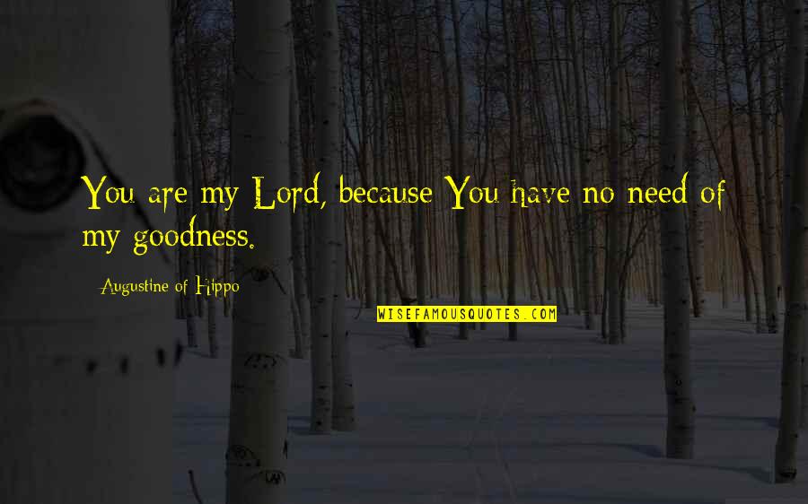 Pataky Elsa Quotes By Augustine Of Hippo: You are my Lord, because You have no Pataky Elsa Quotes By Augustine Of Hippo: You are my Lord, because You have no