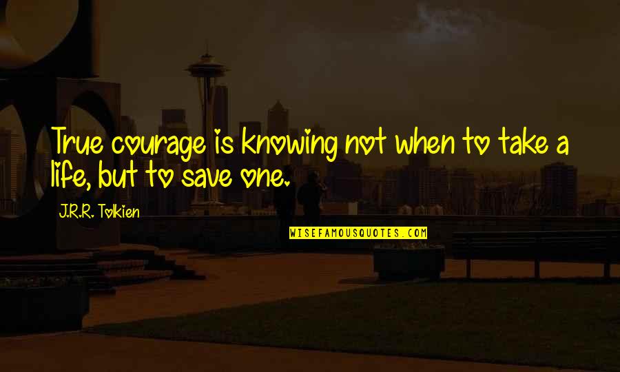 Pataniscas Quotes By J.R.R. Tolkien: True courage is knowing not when to take Pataniscas Quotes By J.R.R. Tolkien: True courage is knowing not when to take