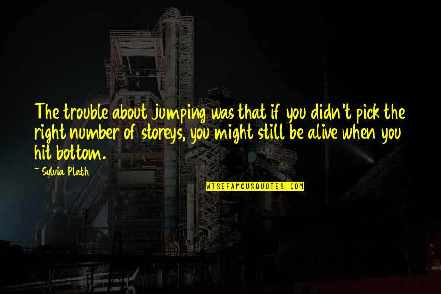 Patchwork Birthday Quotes By Sylvia Plath: The trouble about jumping was that if you