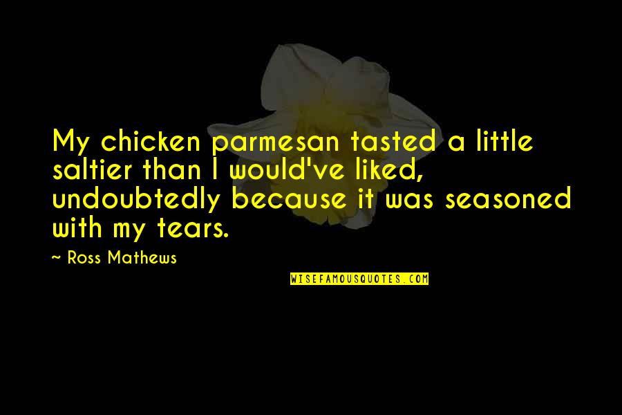 Patent Office Quotes By Ross Mathews: My chicken parmesan tasted a little saltier than