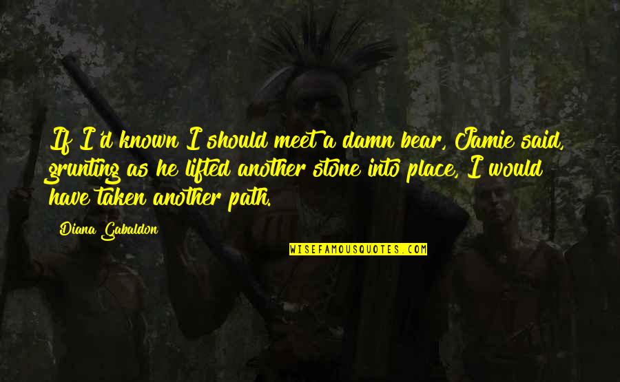 Path Not Taken Quotes By Diana Gabaldon: If I'd known I should meet a damn