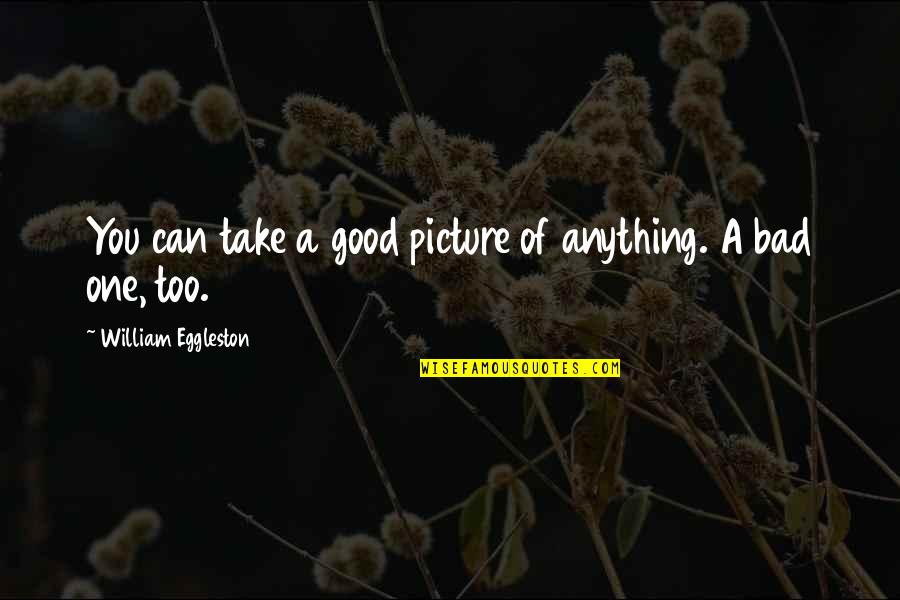 Pathik Rami Quotes By William Eggleston: You can take a good picture of anything. Pathik Rami Quotes By William Eggleston: You can take a good picture of anything.