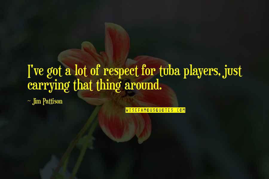 Patience And Leadership Quotes By Jim Pattison: I've got a lot of respect for tuba