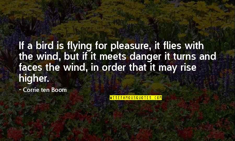 Patience Brings Success Quotes By Corrie Ten Boom: If a bird is flying for pleasure, it