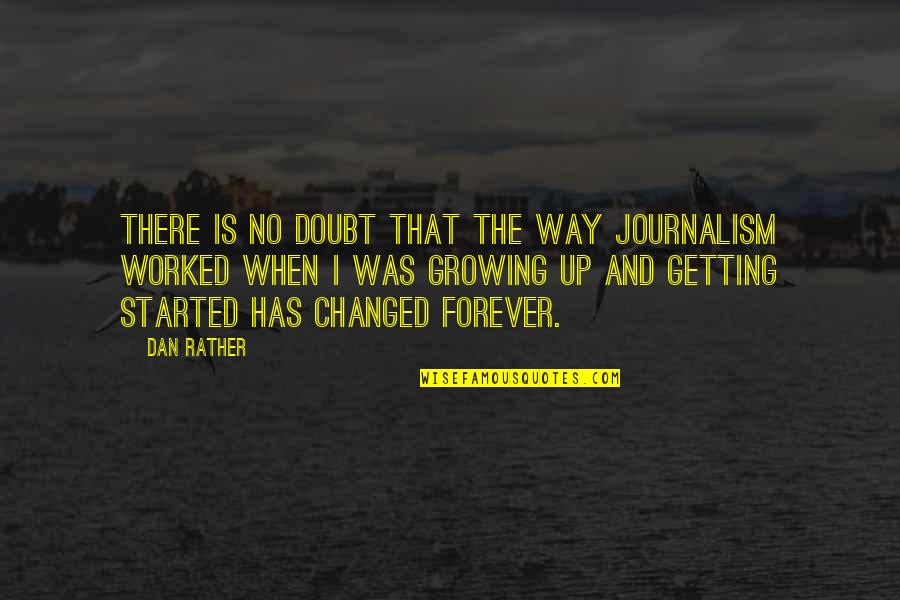 Patience Images And Quotes By Dan Rather: There is no doubt that the way journalism