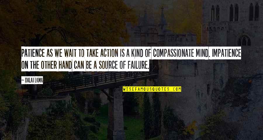 Patience Of Waiting Quotes By Dalai Lama: Patience as we wait to take action is Patience Of Waiting Quotes By Dalai Lama: Patience as we wait to take action is