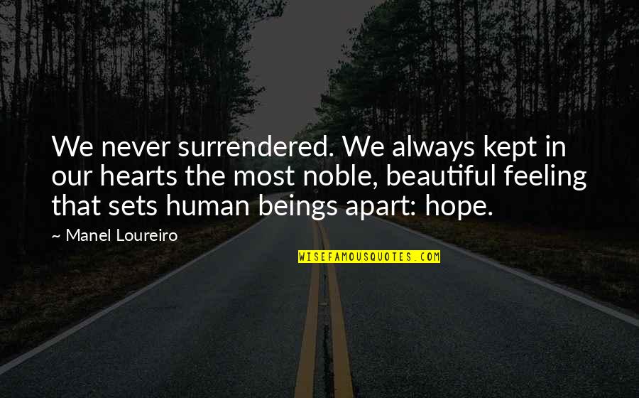 Patient Identification Quotes By Manel Loureiro: We never surrendered. We always kept in our