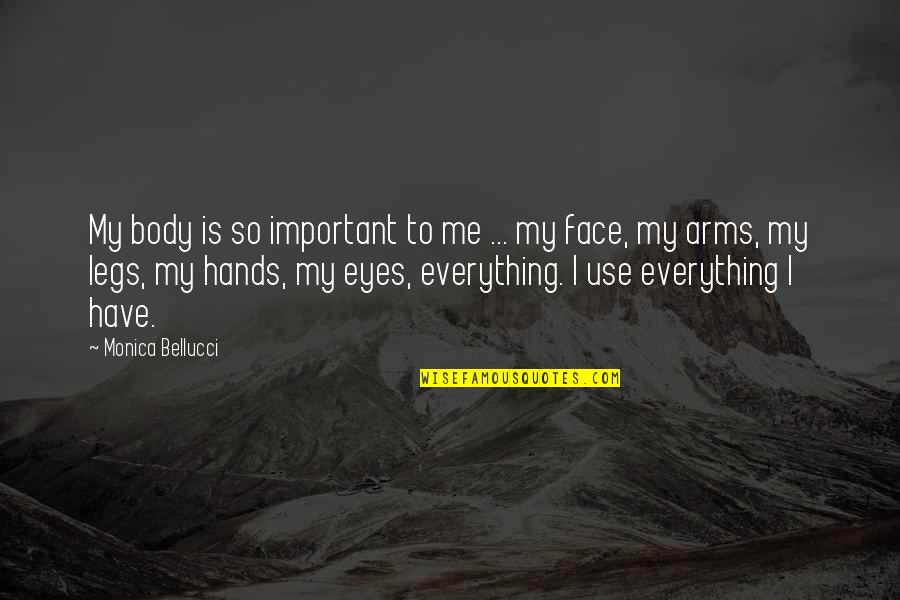Patients That Need Home Quotes By Monica Bellucci: My body is so important to me ...
