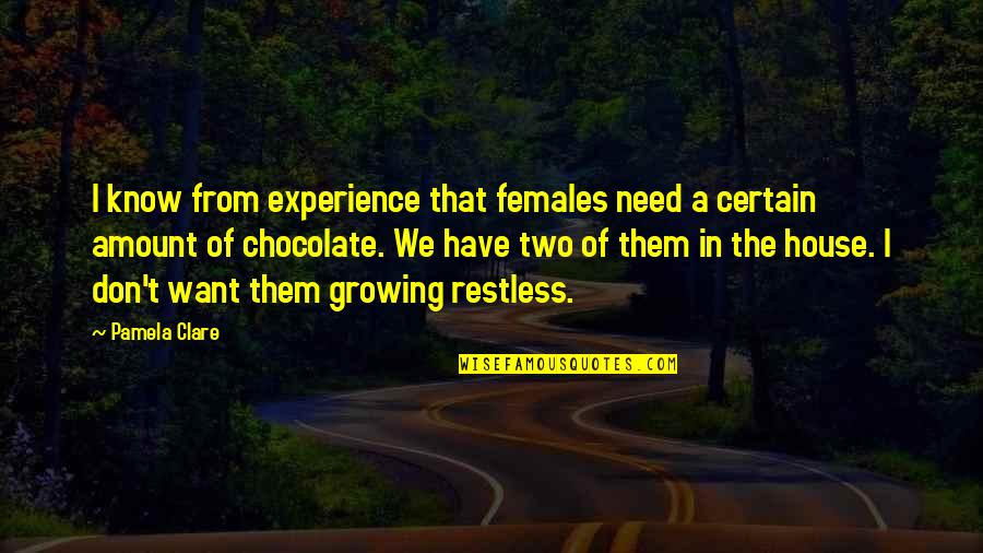 Patiline Quotes By Pamela Clare: I know from experience that females need a Patiline Quotes By Pamela Clare: I know from experience that females need a