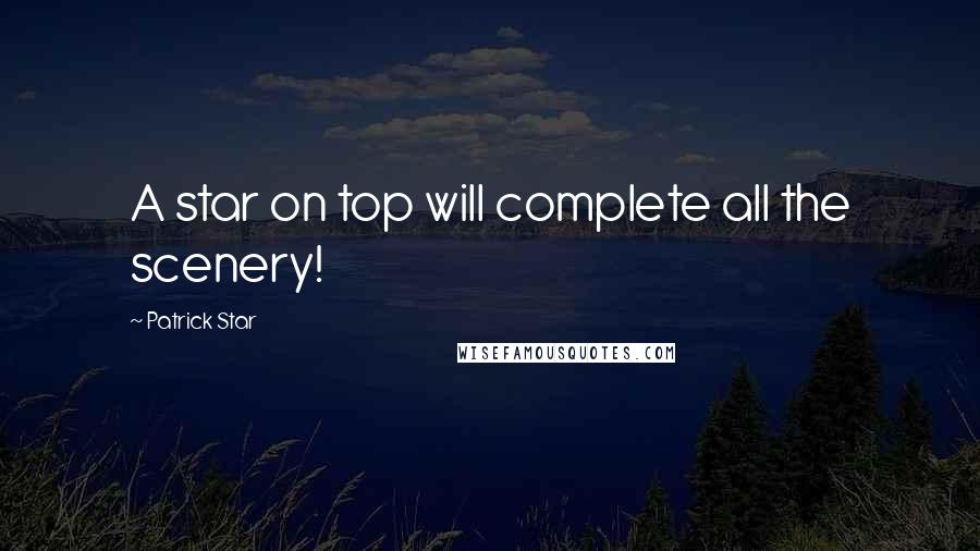 Patrick Star quotes: A star on top will complete all the scenery!