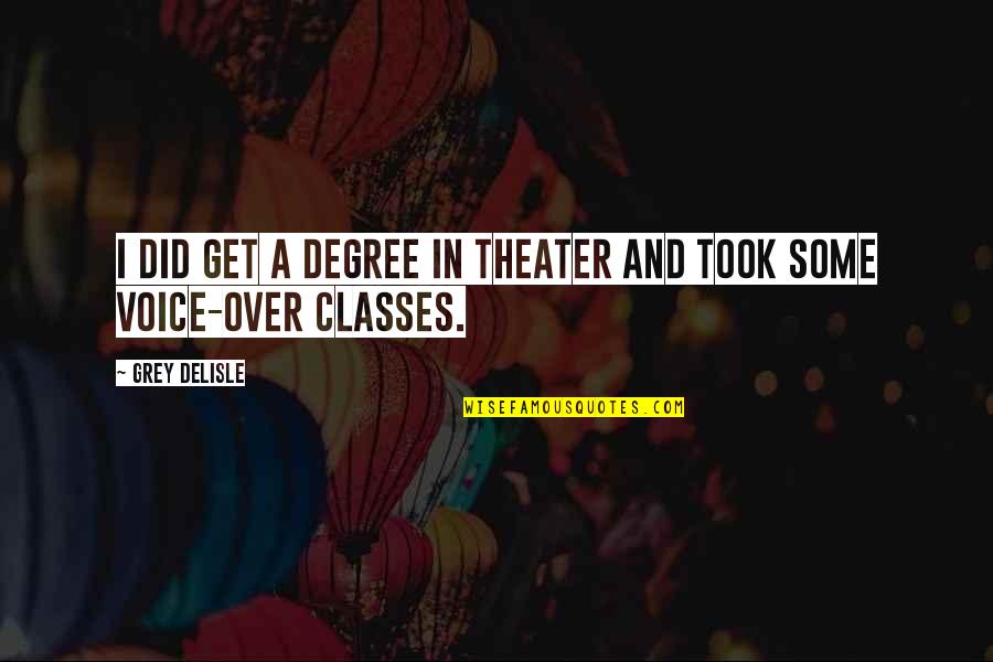 Patrolled By Radar Quotes By Grey DeLisle: I did get a degree in theater and