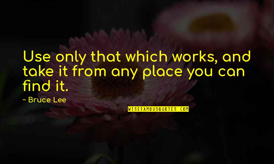 Patronship Quotes By Bruce Lee: Use only that which works, and take it