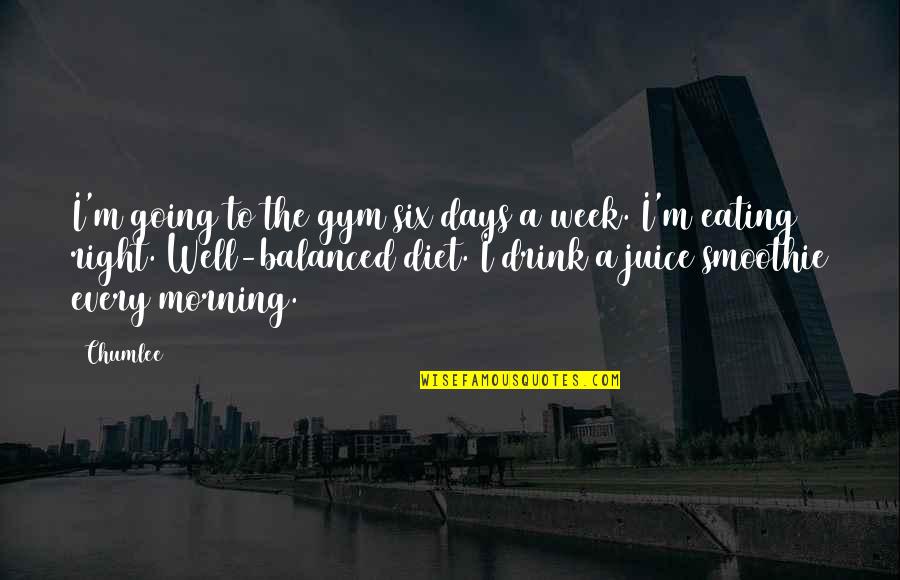 Patryk Vega Quotes By Chumlee: I'm going to the gym six days a Patryk Vega Quotes By Chumlee: I'm going to the gym six days a