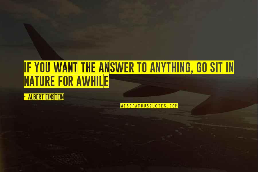 Patrze W Quotes By Albert Einstein: If you want the answer to anything, go