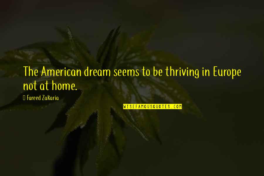 Pattukottai Kalyanasundaram Quotes By Fareed Zakaria: The American dream seems to be thriving in