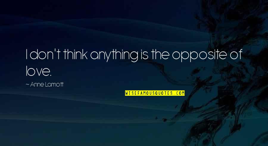 Patwari In English Quotes By Anne Lamott: I don't think anything is the opposite of