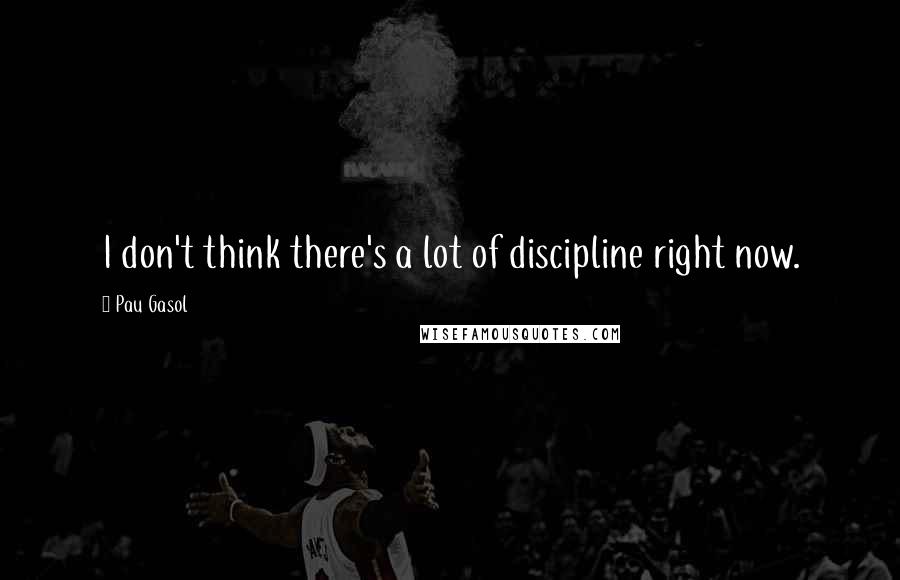 Pau Gasol quotes: I don't think there's a lot of discipline right now.