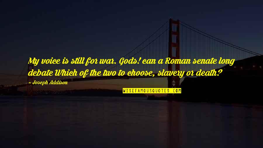 Paul Cicero Goodfellas Quotes By Joseph Addison: My voice is still for war. Gods! can
