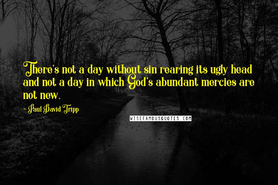 Paul David Tripp quotes: There's not a day without sin rearing its ugly head and not a day in which God's abundant mercies are not new.