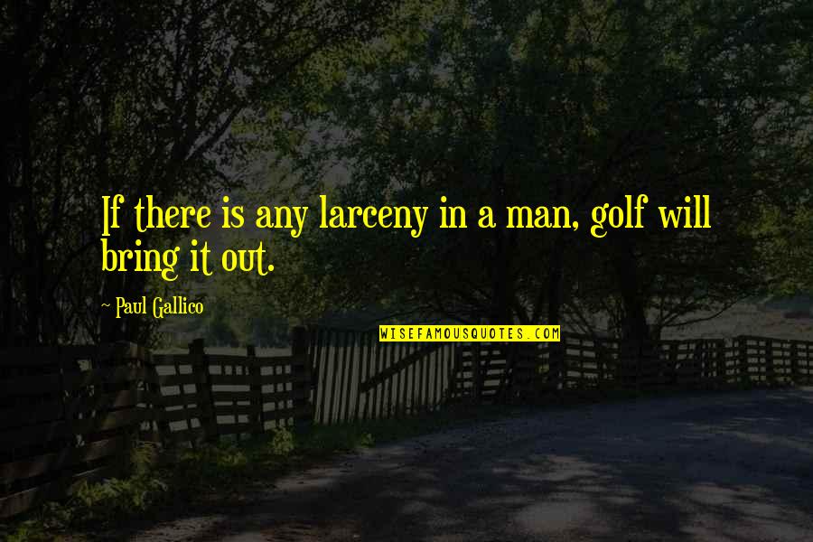 Paul Gallico Quotes By Paul Gallico: If there is any larceny in a man,