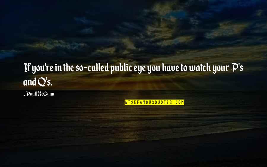 Paul Mcgann Quotes By Paul McGann: If you're in the so-called public eye you