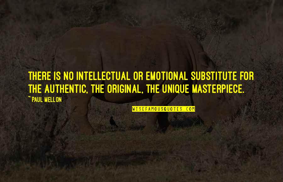 Paul Mellon Quotes By Paul Mellon: There is no intellectual or emotional substitute for Paul Mellon Quotes By Paul Mellon: There is no intellectual or emotional substitute for