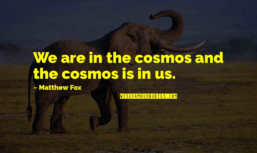 Paul Rudd Best Man Quotes By Matthew Fox: We are in the cosmos and the cosmos