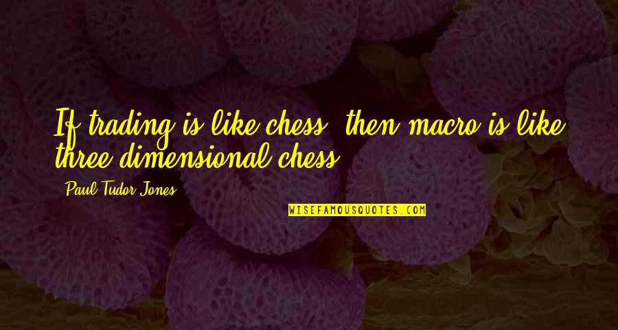 Paul Tudor Quotes By Paul Tudor Jones: If trading is like chess, then macro is