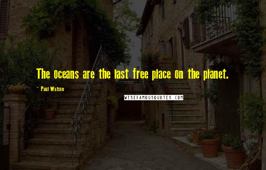 Paul Watson quotes: The oceans are the last free place on the planet.