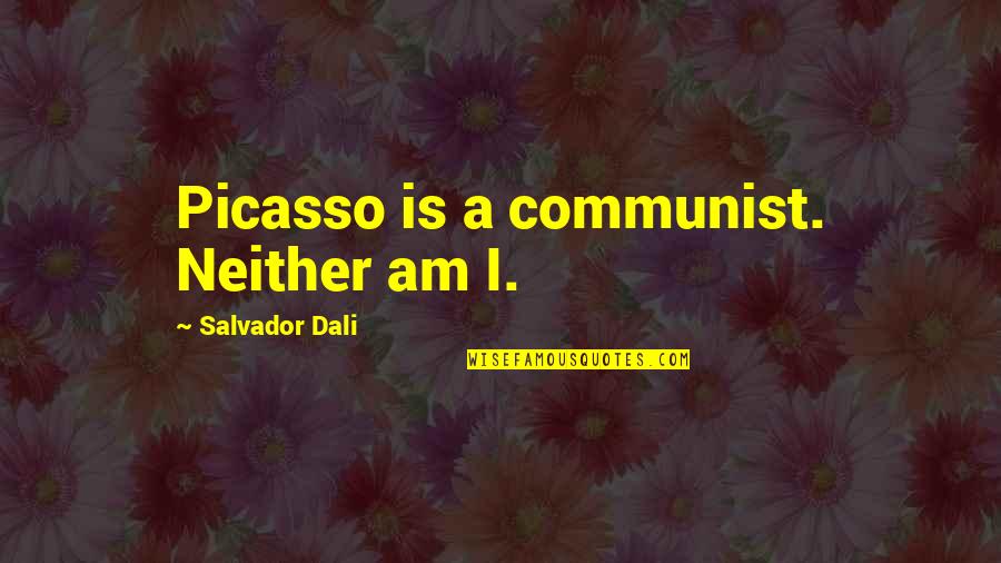 Paul Wilmott Quotes By Salvador Dali: Picasso is a communist. Neither am I.