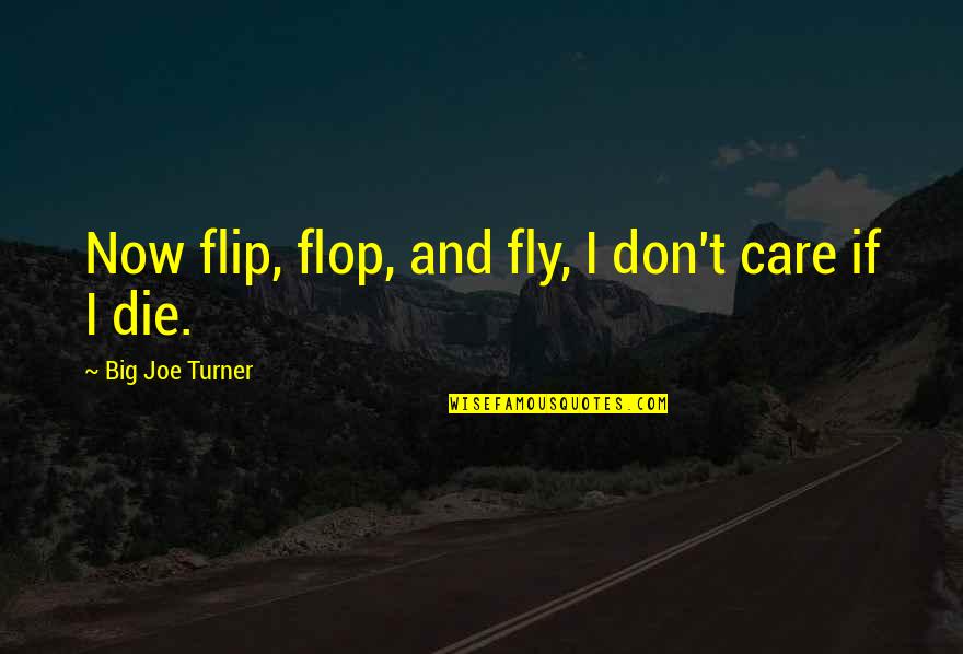 Paul Winfield Quotes By Big Joe Turner: Now flip, flop, and fly, I don't care Paul Winfield Quotes By Big Joe Turner: Now flip, flop, and fly, I don't care