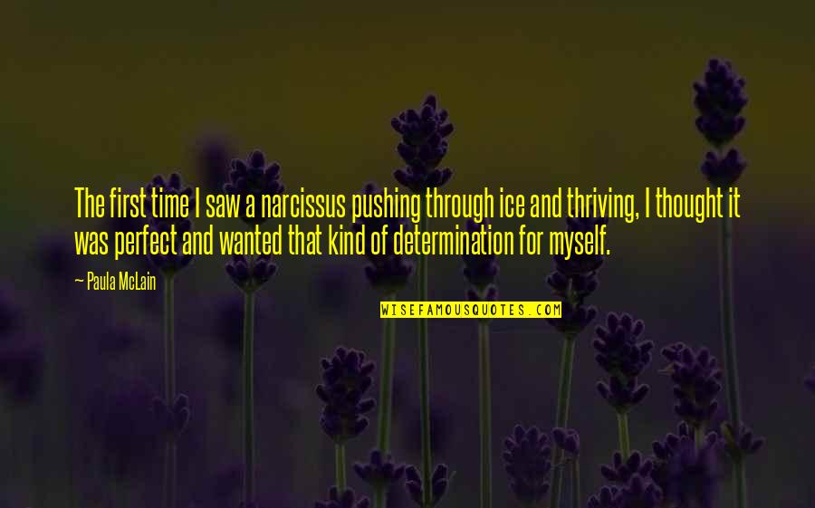 Paula Mclain Quotes By Paula McLain: The first time I saw a narcissus pushing