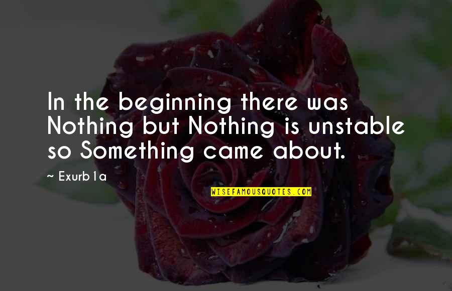 Paulien Joossens Quotes By Exurb1a: In the beginning there was Nothing but Nothing