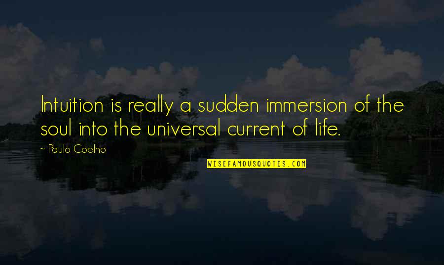 Paulo Coelho The Alchemist Quotes By Paulo Coelho: Intuition is really a sudden immersion of the Paulo Coelho The Alchemist Quotes By Paulo Coelho: Intuition is really a sudden immersion of the