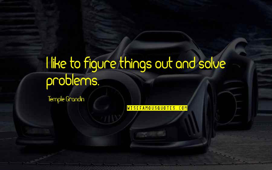 Paunchy Synonym Quotes By Temple Grandin: I like to figure things out and solve
