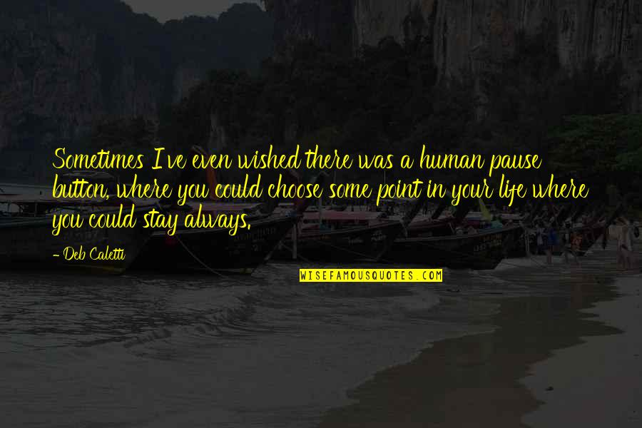 Pause Button Quotes By Deb Caletti: Sometimes I've even wished there was a human
