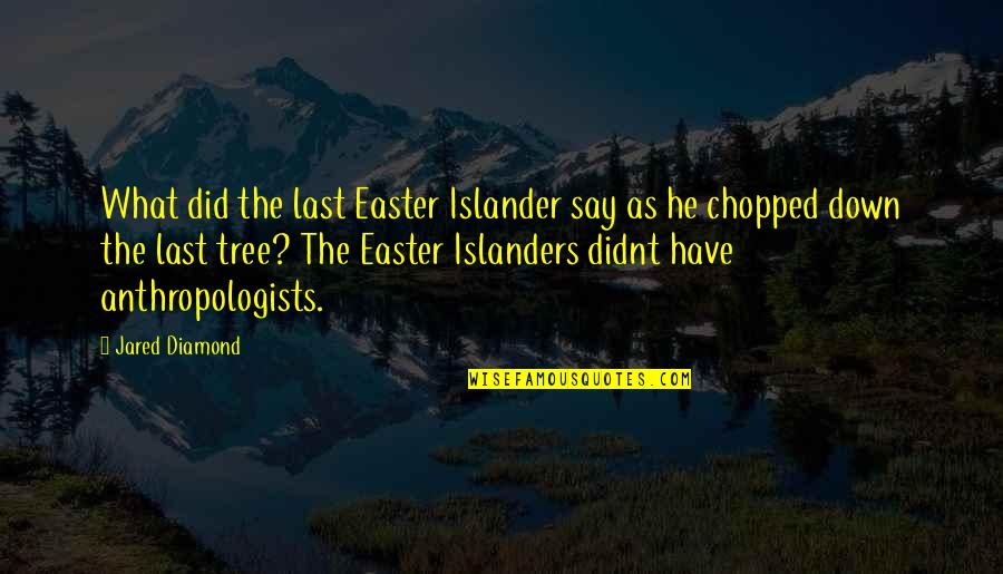 Paving Slabs Quotes By Jared Diamond: What did the last Easter Islander say as