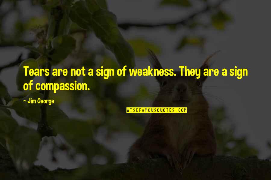 Pavioni Quotes By Jim George: Tears are not a sign of weakness. They