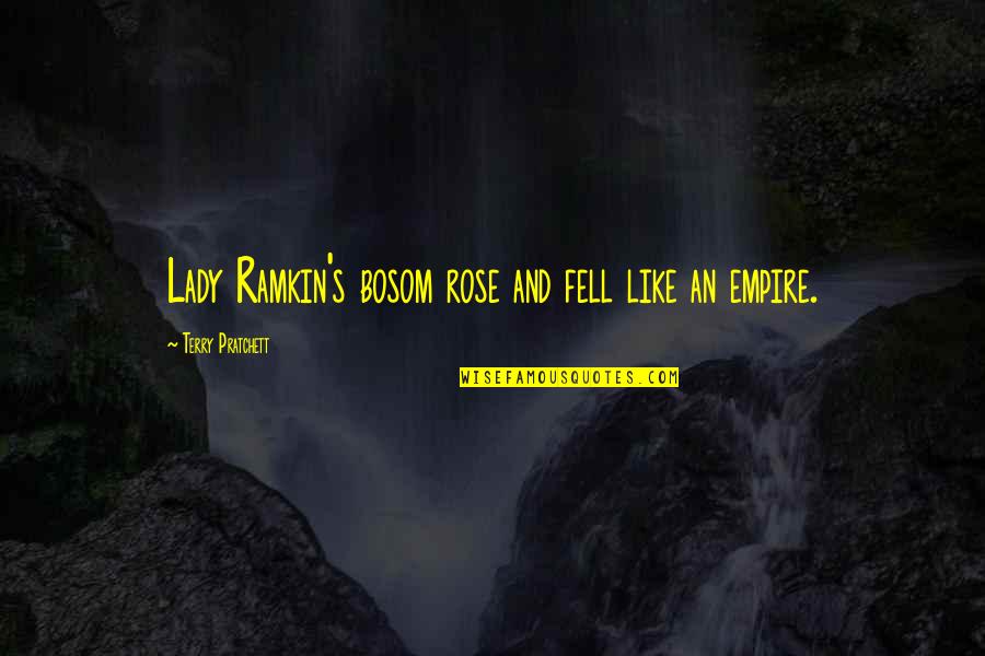 Pavlovsky Gleb Quotes By Terry Pratchett: Lady Ramkin's bosom rose and fell like an