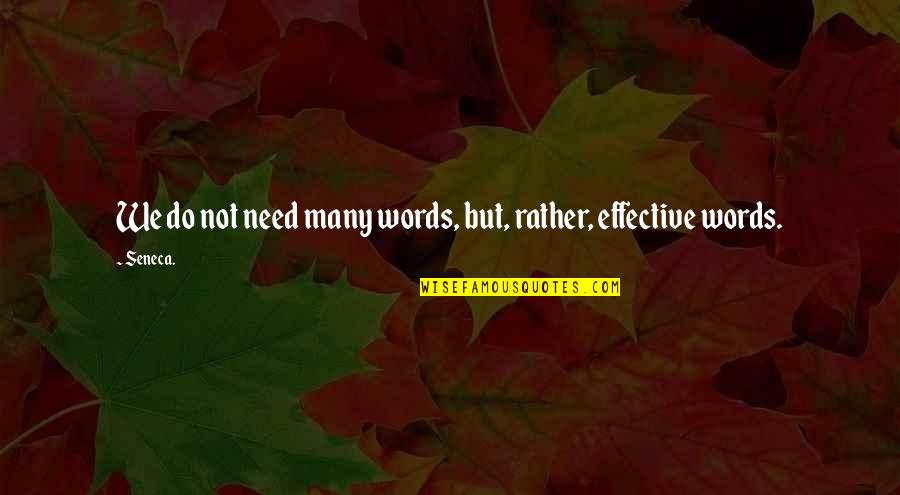 Pawn And King Quotes By Seneca.: We do not need many words, but, rather,