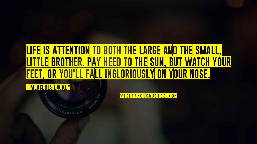 Pay Lake Quotes By Mercedes Lackey: Life is attention to both the large and