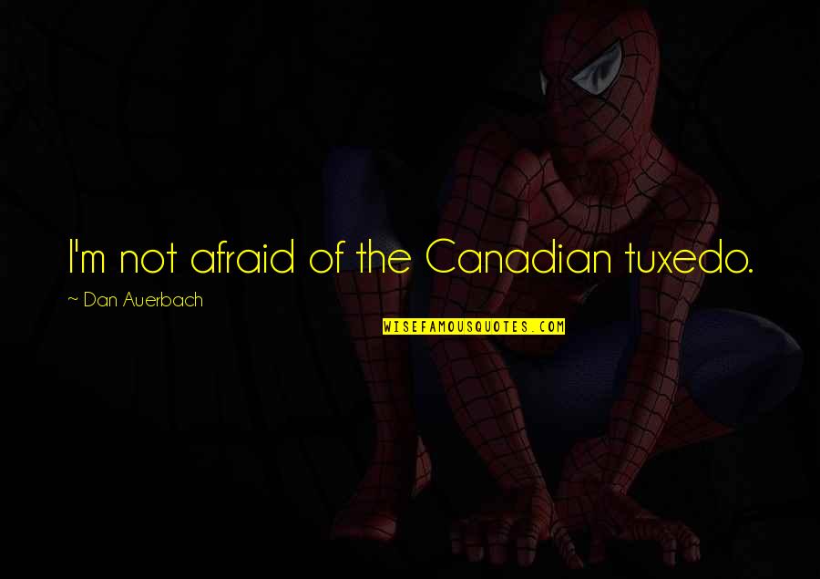 Payapa Quotes By Dan Auerbach: I'm not afraid of the Canadian tuxedo.
