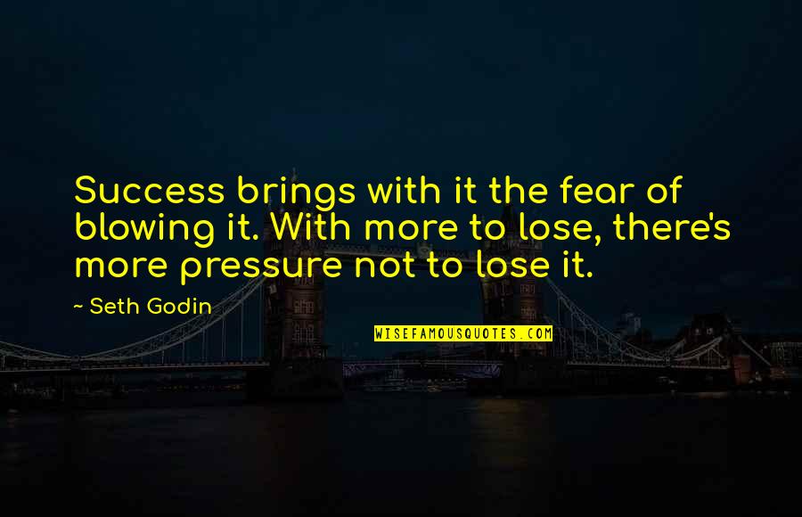 Paying Money You Owe Quotes By Seth Godin: Success brings with it the fear of blowing