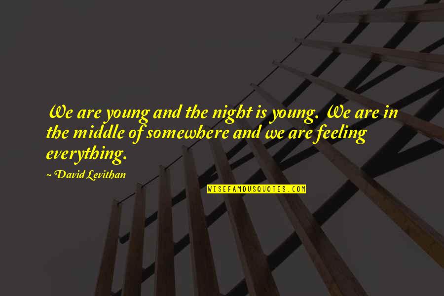 Paying My Bills Quotes By David Levithan: We are young and the night is young.