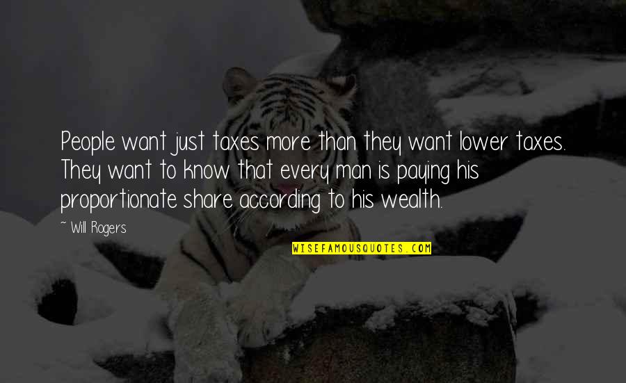 Paying Your Taxes Quotes By Will Rogers: People want just taxes more than they want