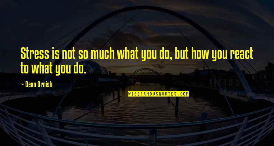 Payloads Quotes By Dean Ornish: Stress is not so much what you do,